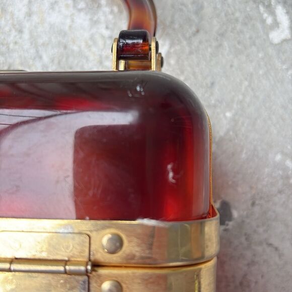 Vintage 1970s faux tortoiseshell bag - Picture 3 of 11